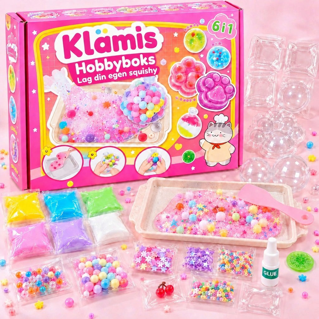 Klämis Hobbyæske til at lave egne squishies